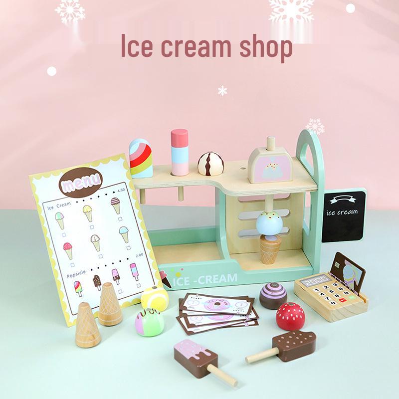Kids' Wooden Tea & Dessert Role Play Set for Early Education