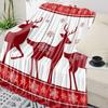 Christmas Snowflake Elk Plaid Throw Blanket for Sofa Christmas Decoration Bedspread Portable Microfiber Flannel Blanket