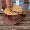 Western Cowboy Hat Summer American Vintage Big Brim Shade Sun Protection Hat Outdoor Hiking Hiking Hat Jazz Hat