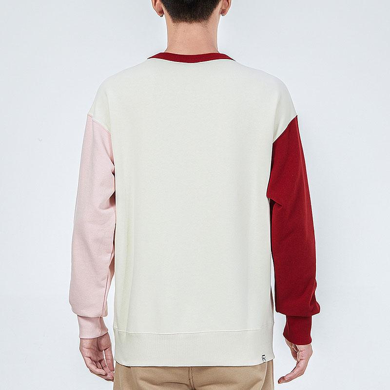 Puma Pocket Logo Color Block Sports Knit Crewneck Sweatshirt Men Sweatshirt Off-White 533036-73