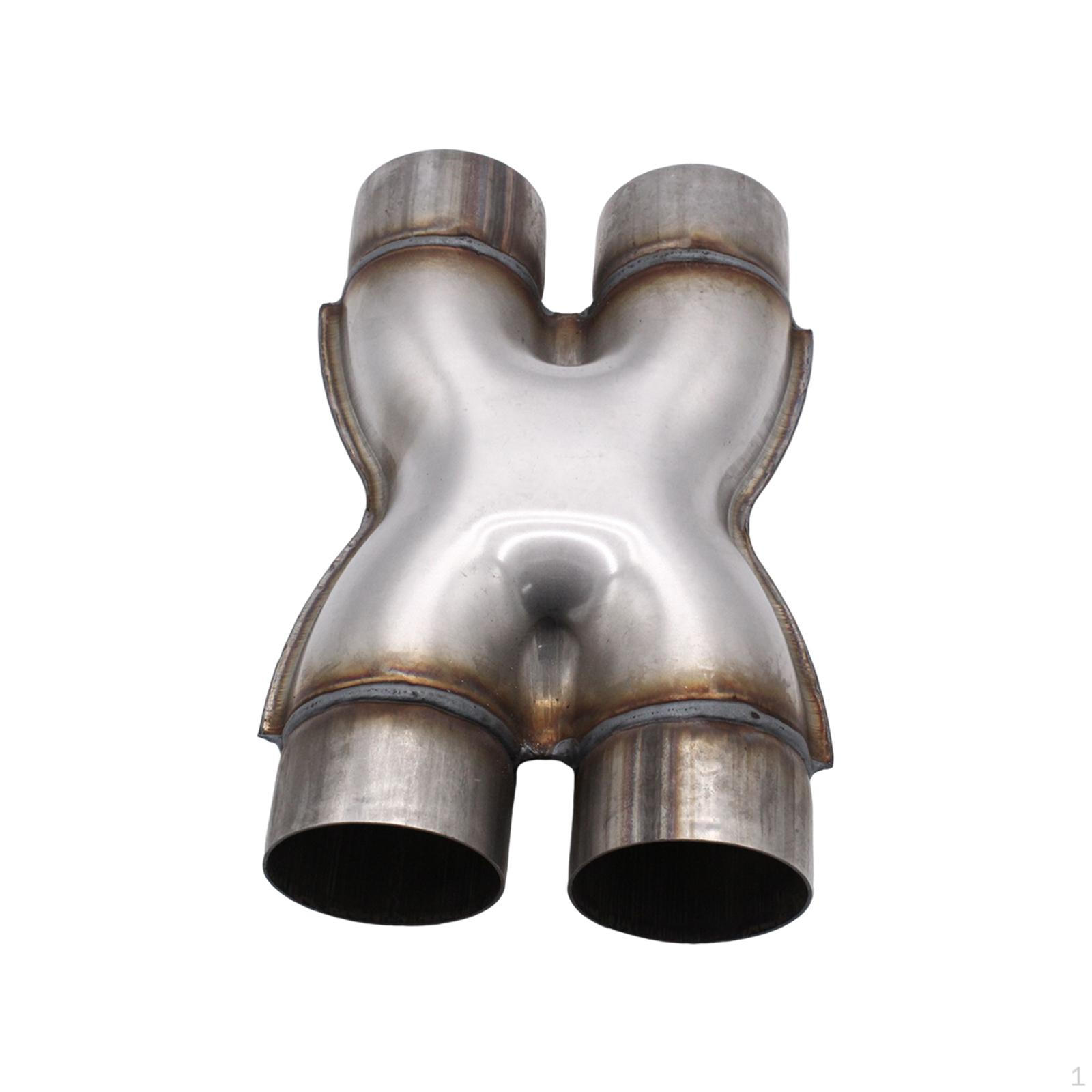 Stainless Steel Exhaust Tip 3.0  Crossover x Pipe Universal High Quality Assembly Spare Parts Easy