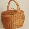 NIVORCE Woven Imitation Rattan Storage Basket with Lid