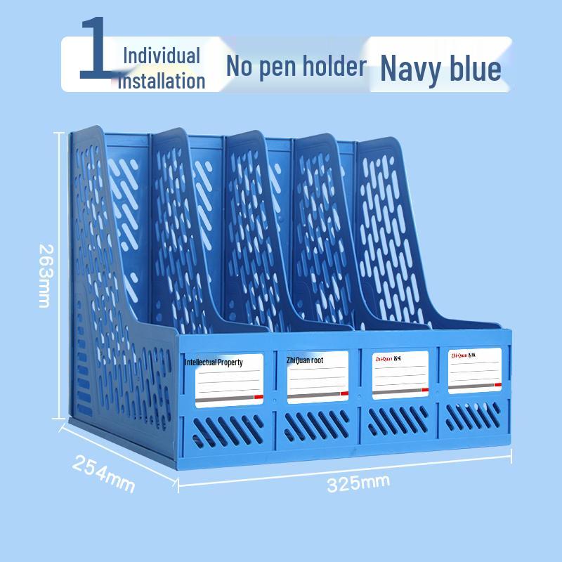 Four-Tier Desktop File Organizer with Storage Trays for Office Supplies