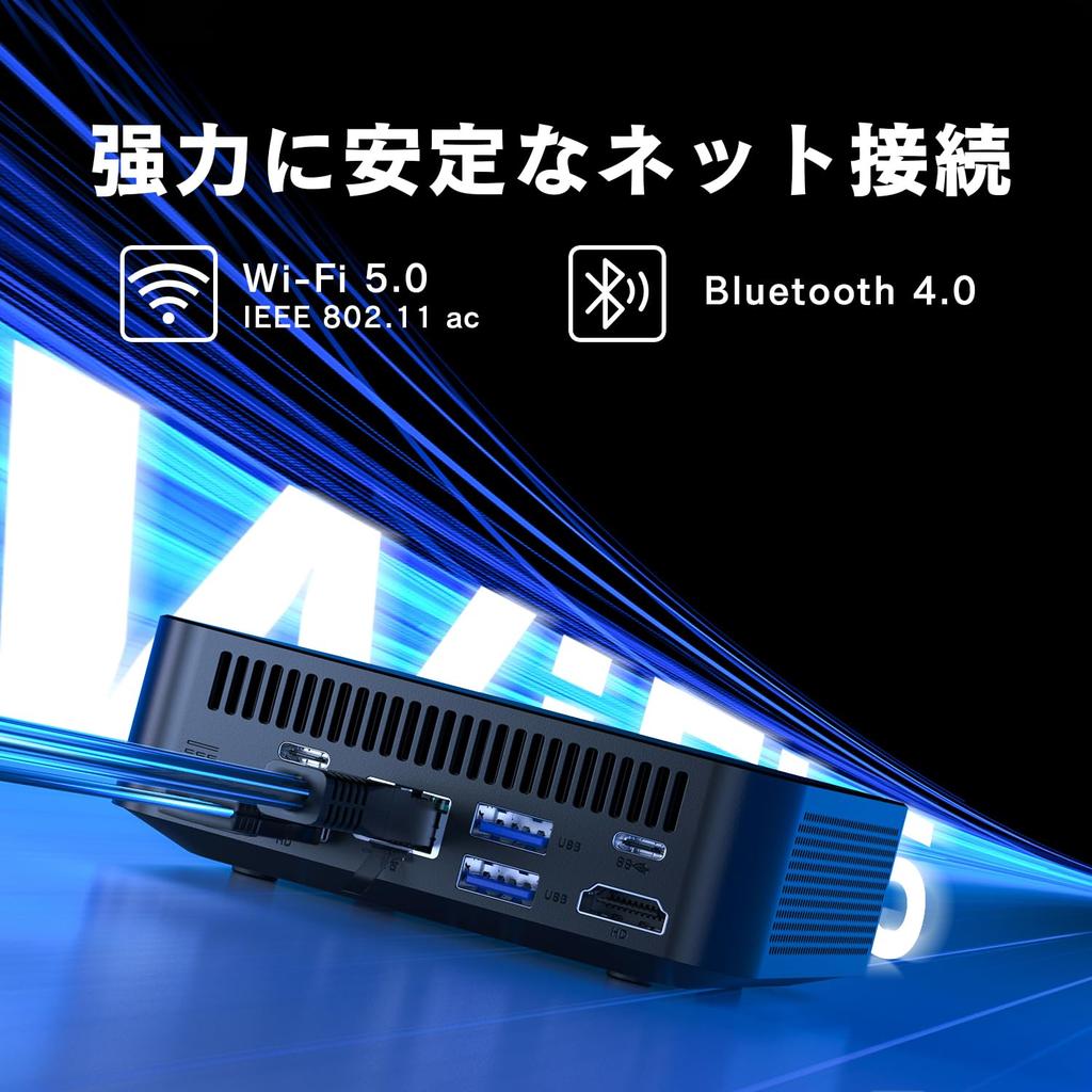 VETESA Mini PC n95 with Windows 11 and Office Compact PC with output RJ45 wired DDR4 16GB and 512GB 2024, 3-screen (HDMI 5K@60Hz), High-speed Wi-Fi,