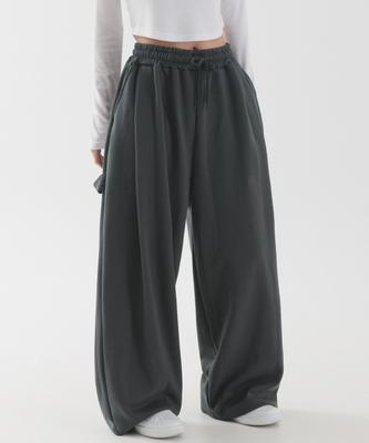 PIANER Carpenter Wide Sweatpants (Charcoal)