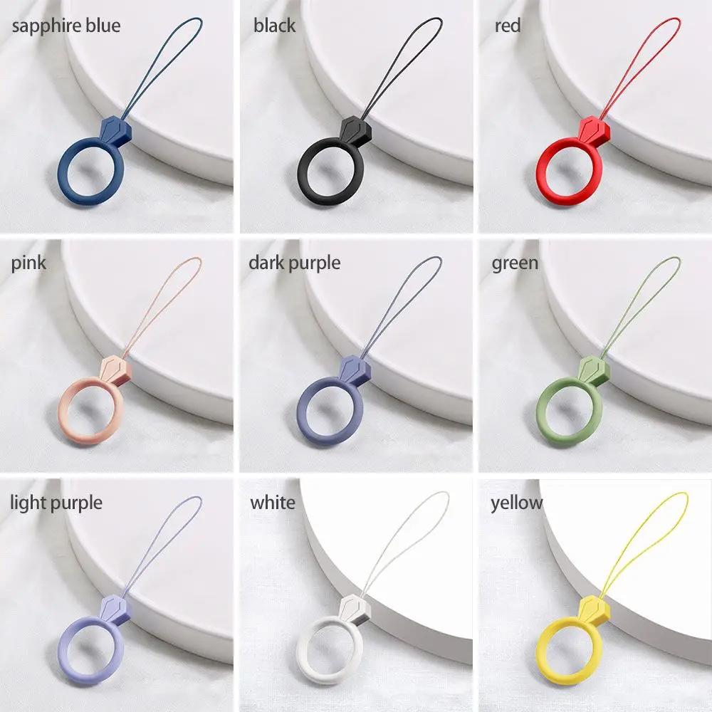 Shatter-resistant Universal Anti-lost Keys Phones Strap Pendant Ring Strap Mobile Phone Lanyard Silicone Ring