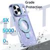 Coque de Protection - BOOLING - pour iPhone 17 Pro Max - Silicone PC Antichoc avec Cercle Magnétique Bleu