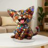 With Base Home Ornament Acrylic Desktop Ornament Hot Cat Statue  Home Table Seasonal Decor