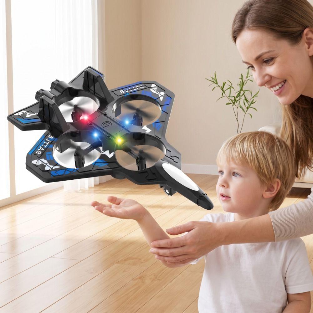 Gravity Sensing Four Motor Helicopter Toy EPP Foam RC Hobby Jet Plane  Home Decor