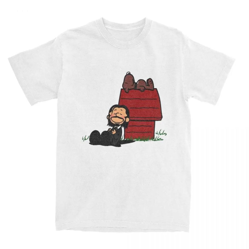 Funny John Wick Baba Yaga T Shirt for Men Women Cotton Cute Keanu Wick and Dog T Unisex T-Shirt S