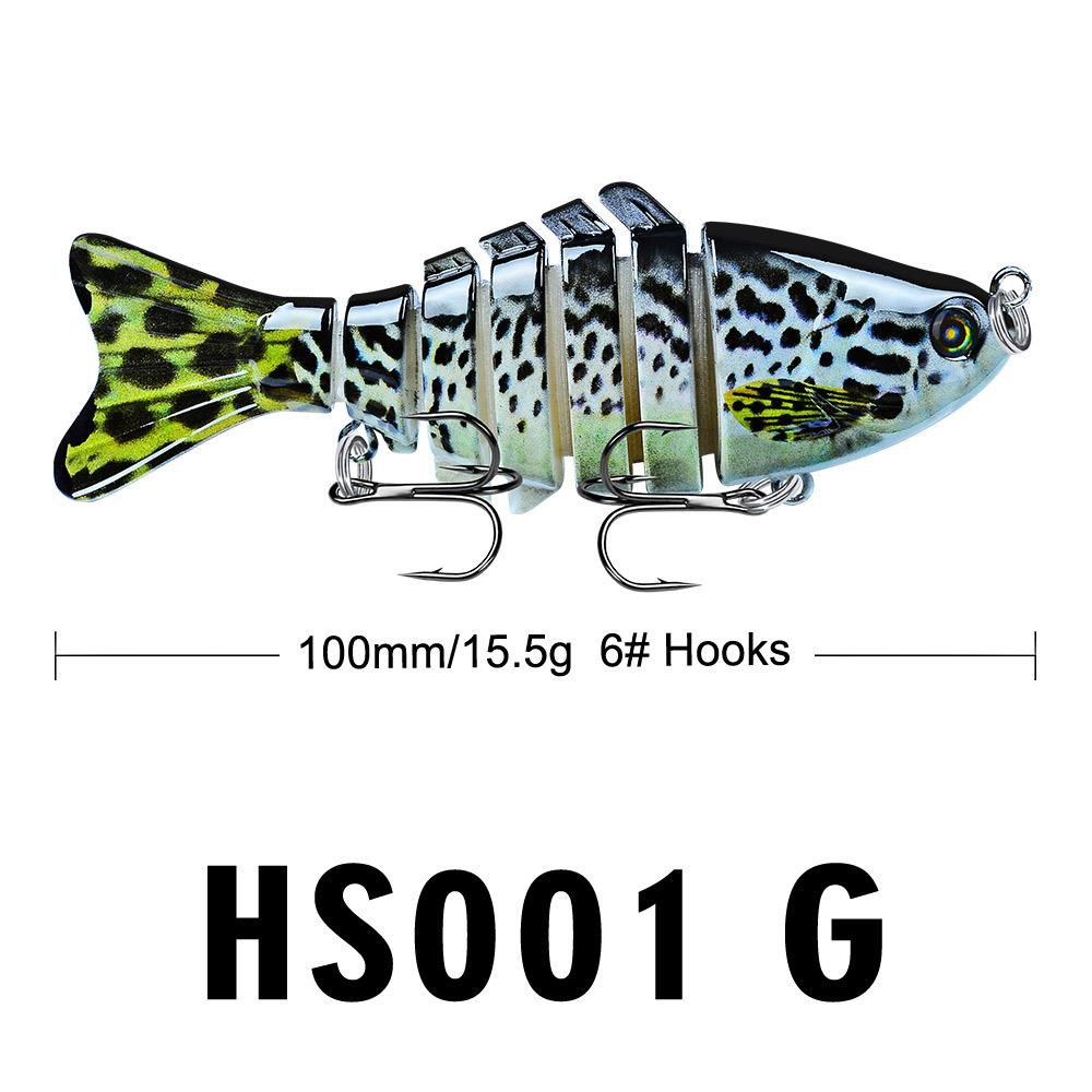 10cmLure Fishing Bait Plastic Hard Bait15.5gwith Packaging7Multi-Section Fish Imitation Bait HS001