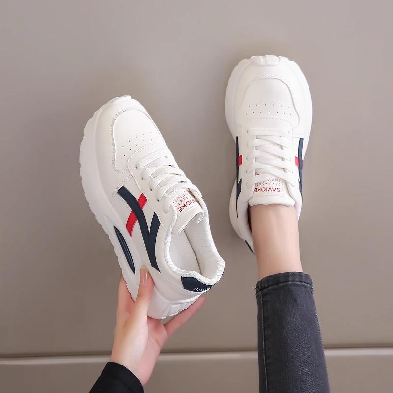 

Female platform dad white shoes casual sneakers running 35
