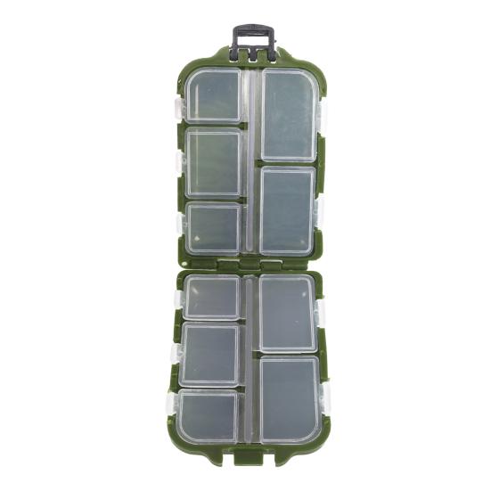 

Wear-resistant Fishing Tackle Box Waterproof Lightweight Multi Grids Fishing Storage Box Outdoor Supplies зелёный
