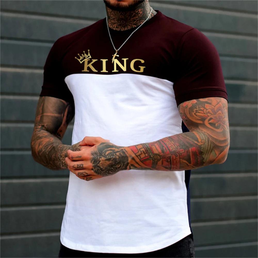 Men's Short Sleeve Crew Neck T-Shirt Trend Retro Hip Hop Style Short Sleeve Y2K Top Top Men's Oversized Men Short Sleeve T-Shirt