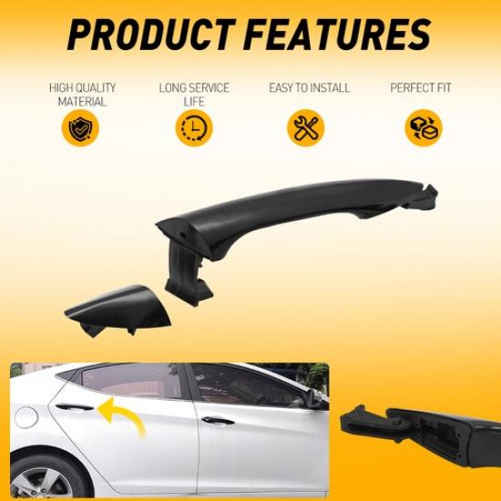 Exterior Door Handle Rear Passenger Side For 2011-2016 Hyundai Primed Elantra
