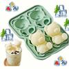 Four Cavity Bear Shaped Ice Cube Mold Cute Beverage Freezing Tray For Whiskey Coffee Drinks And Homemade Dessert Making