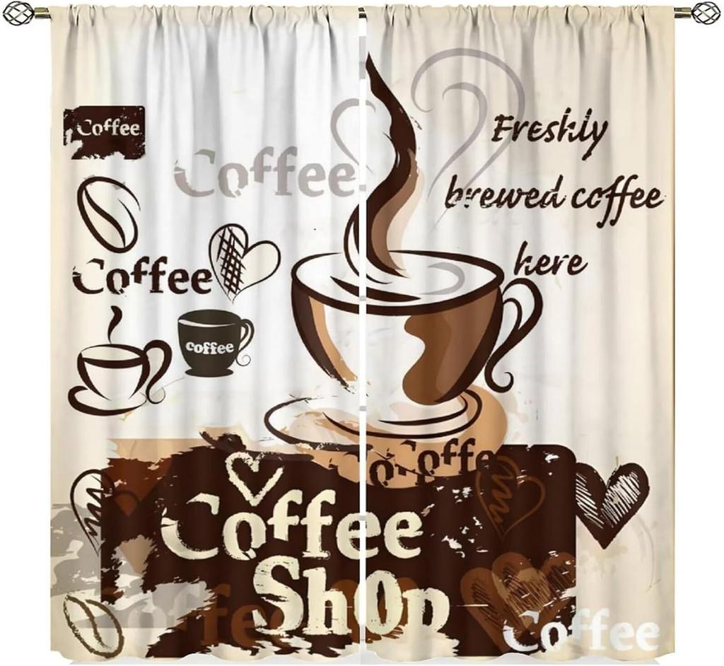 Chef Window Curtains, Fat Funny Cook Theme Curtains For Bedroom & Living Room, Red Black Buffalo Check Plaid Kitchen Drape