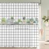 Tropical Plant Cactus Shower Curtain 180Cm *180Cm With Hooks, Floral Waterproof Shower Curtain, Shower Curtains For Bathroom