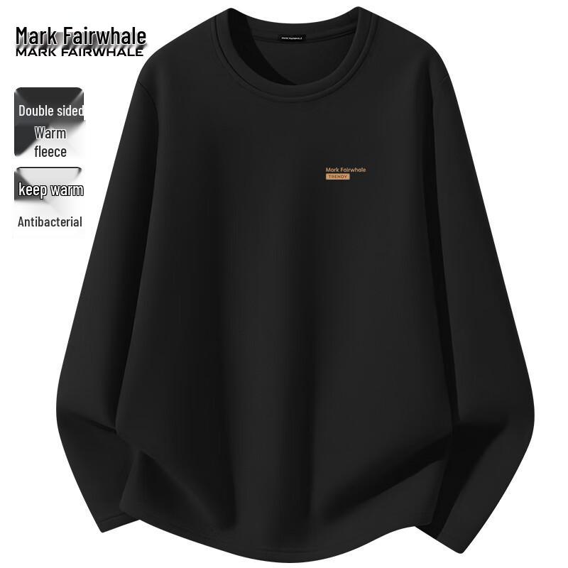 Mark Fairwhale Men's Double-Sided Brushed Fleece-Lined Thermal Long-Sleeve Base Layer T-Shirt