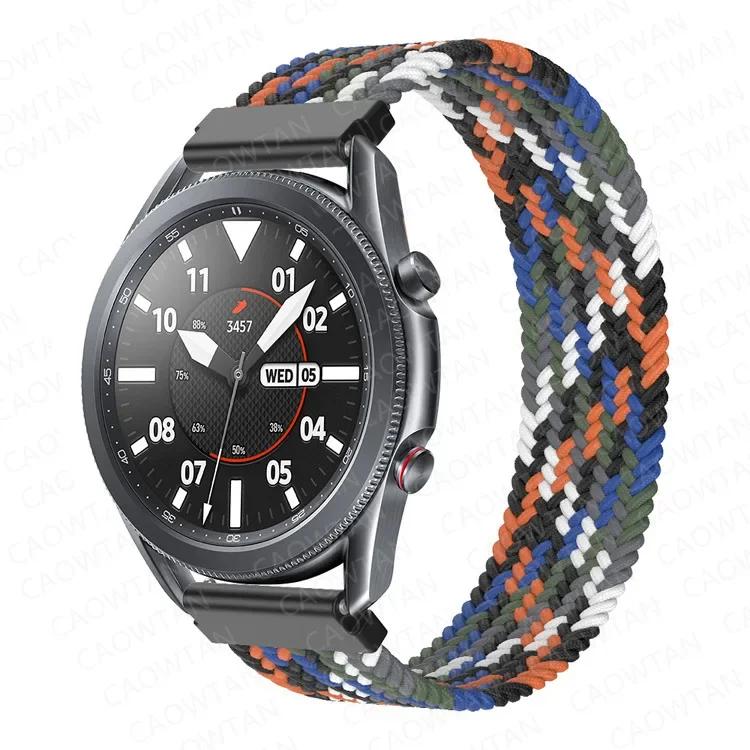 Braided Solo Loop For Samsung Galaxy Watch 4/5/6/44mm 40mm/classic Strap 46 42mm/active 2/Gear S3 22mm 20mm Bracelet Watch Band