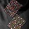 Cyansea 3D Christmas Manicure Stickers: New Year Candy, Tree, and Hat Designs