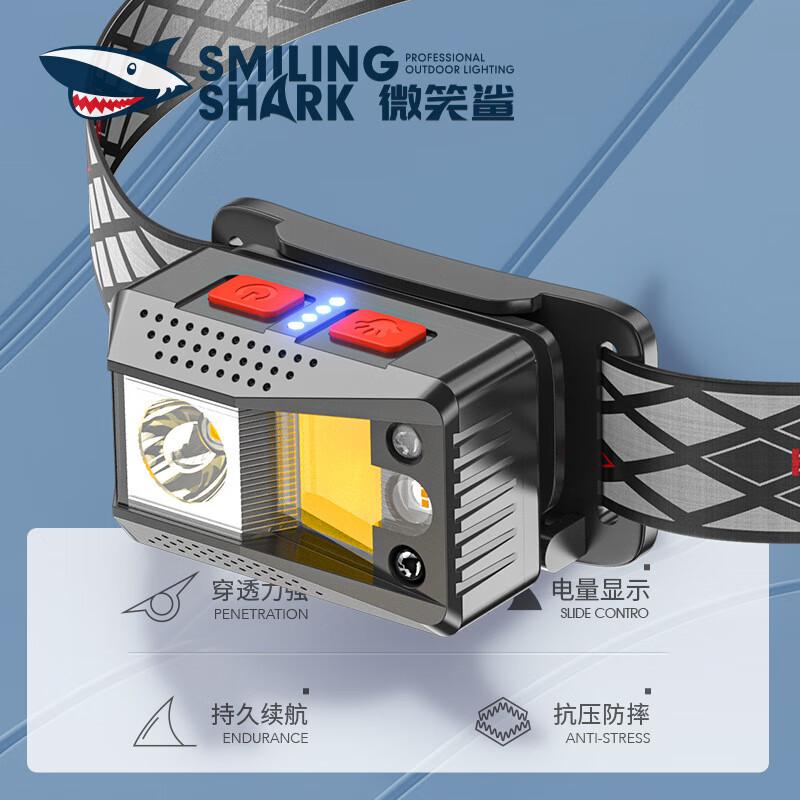 

Водонепроникний налобний ліхтар з датчиком руху Smiling Shark K212