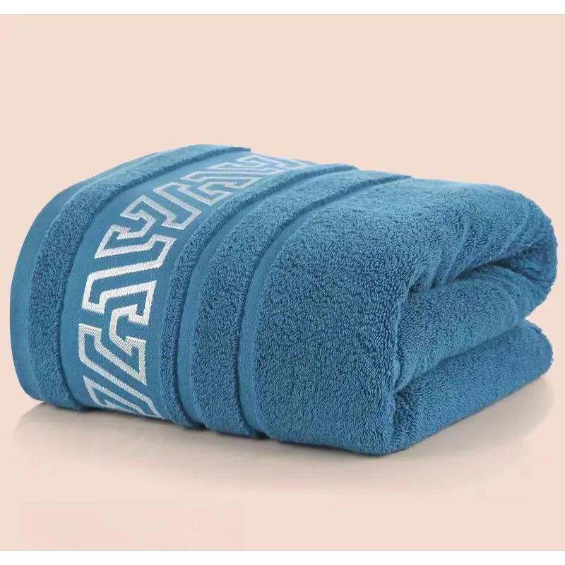 

380 г Новое чистое хлопковое плотное банное полотенце 70*140 Мягкое впитывающее не линяет цвет 70x140cm синий