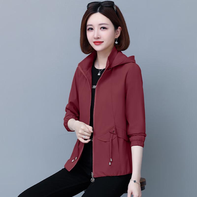 JOHLIN DREAM Women s Drawstring Waist Hooded Casual Jacket M