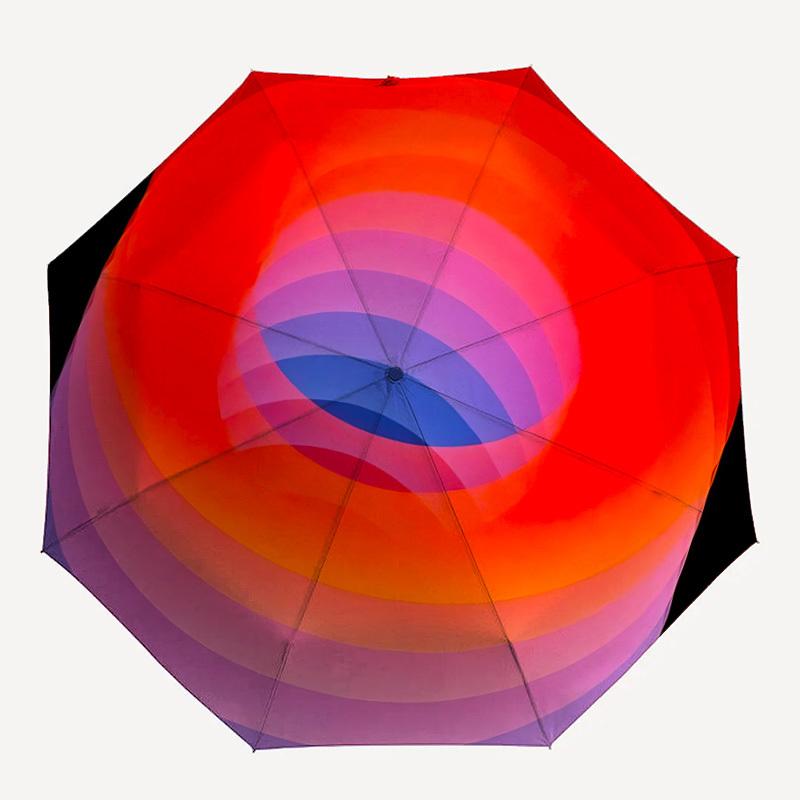 

1pc Vortex Gradient Automatic Open/Close Umbrella Compact Folding Umbrella, All-Season Portable Umbrella for Women/Men F1124325