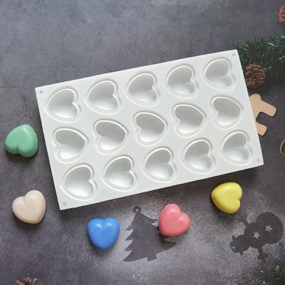 1 Pz Stampi in Silicone per Torta a 15 Cavità Mini Romantici a Forma di Cuore Stampo Fai da Te Cottura Dessert Mousse Decorazione Stampi Strumento per Pasticceria