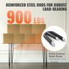 VEVOR Hairpin Table Legs 0.7M, Set of 4 Desk Legs 408.2KG Load Capacity, Hairpin Desk Legs 3 Rods for Desk Chairs Bench Dining End Table