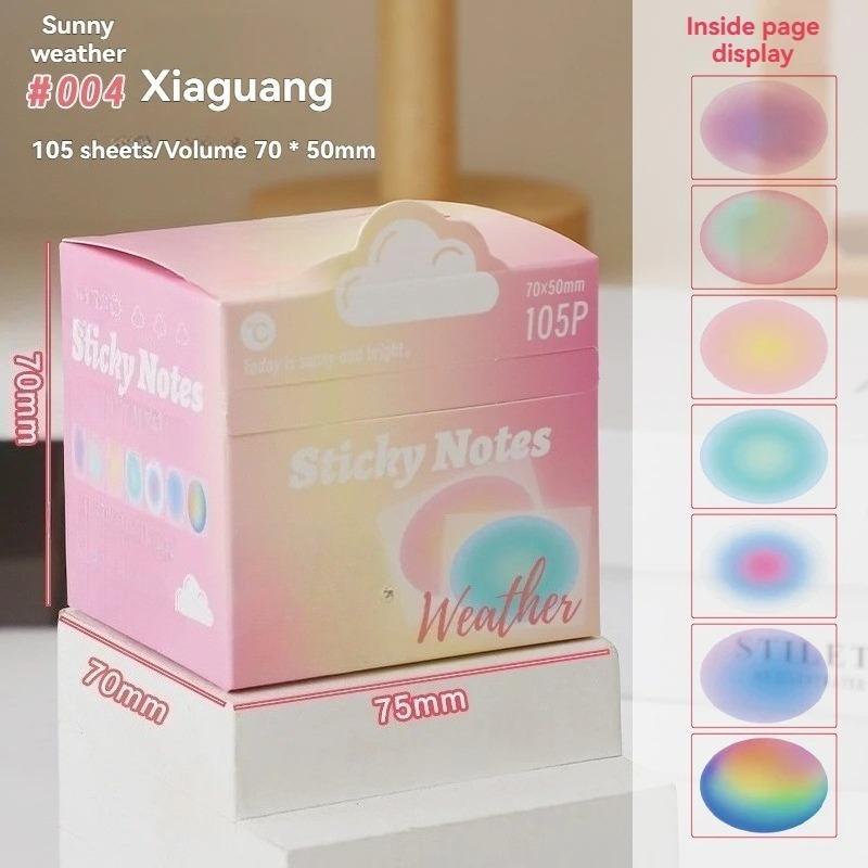 Transparent Pearlescent Pull Out Sticky Notes Stickers Notepads for Students Small Note Stickers for Marking