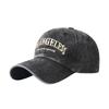 Retro outdoor letter embroidery washed baseball cap men's and women's casual versatile hat sun protection curved brim old cap