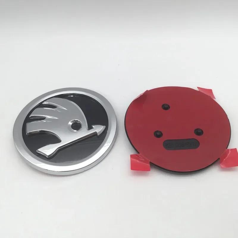 

Car Sticker 2025 New 1pcs 3D 90mm 80mm for SKODA Car Front Grille Head Hood Bonnet Emblem Rear Tail Bumper Trunk Sticker Badge S