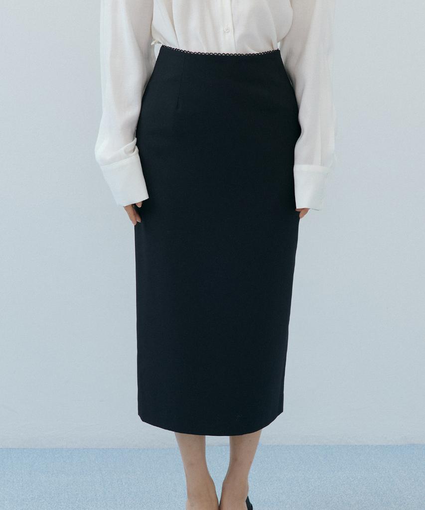 Lucirju Round Jacket + Lace Skirt Set (Black)
