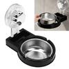 Wall Mounted  tray Space Saving Stainless Steel  tray with Strong Suction Cup for Toilet   Hotel Black