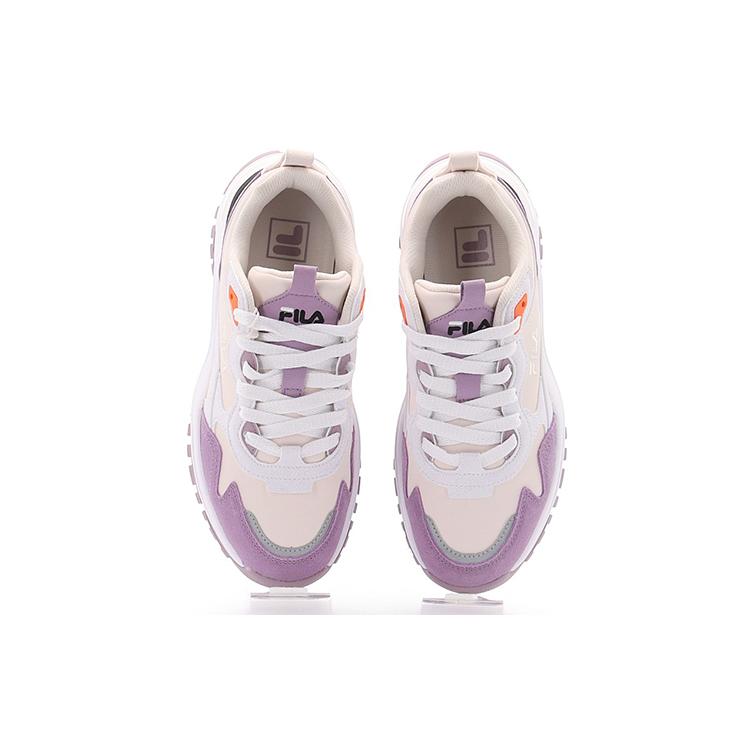 New FILA Fashion Sneakers Transpose Low Top Chunky Sneakers Women's Beige Purple F12W144147FPS
