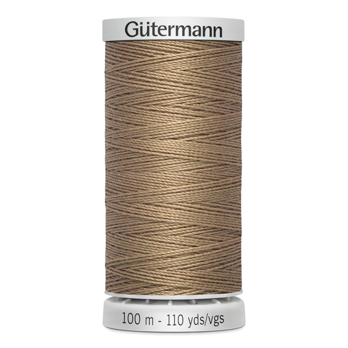 Fil extra fort 100% polyester Gutermann, lot de 5 bobines de 100m - Att 139 - marron glacé