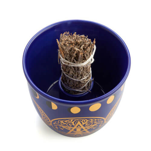 Wild Scents Ceramic Smudge Bowl (Pentacle)