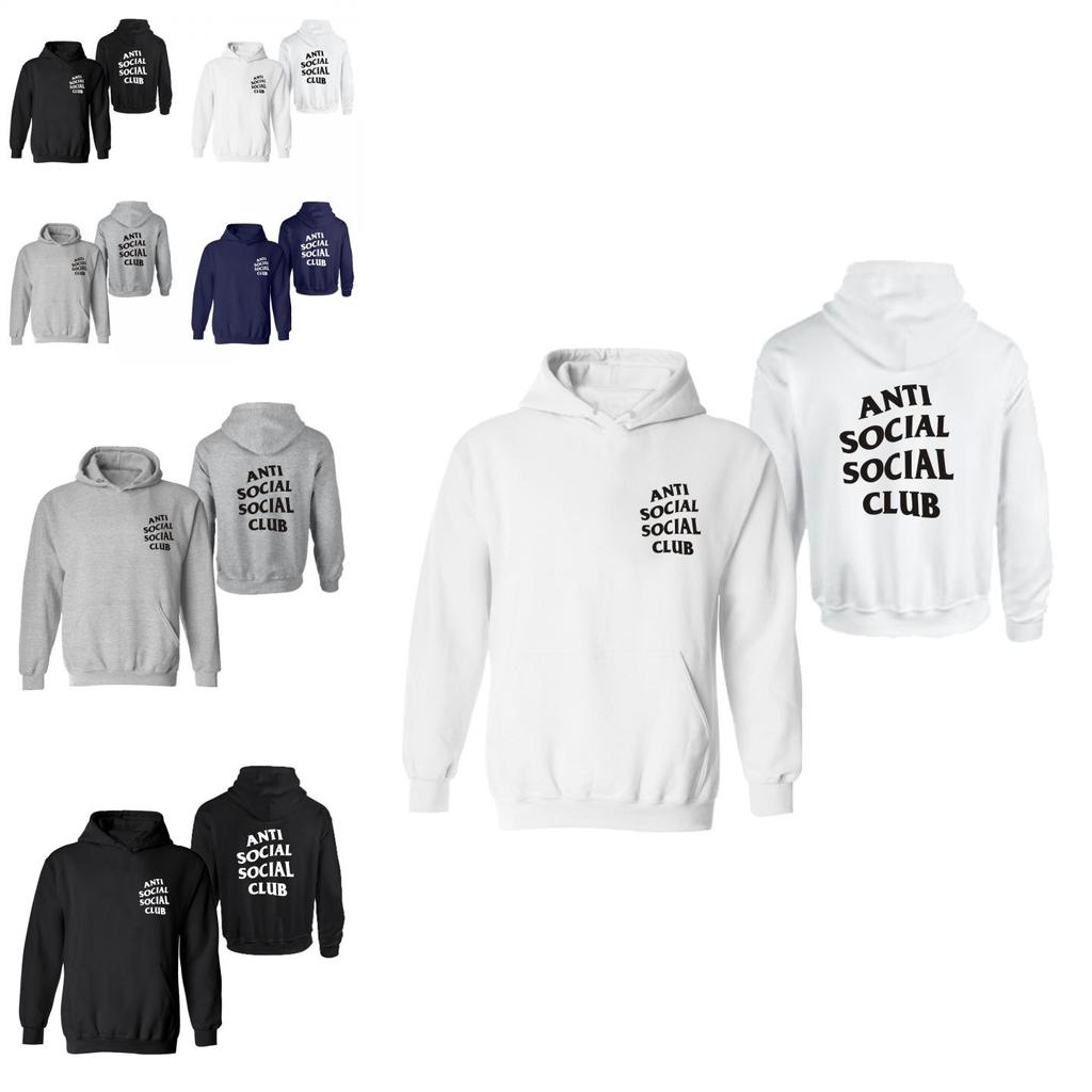 Anti Social Social Club Unisex Hoodie New Long Sleeve Hood Sweater Sweatshirt