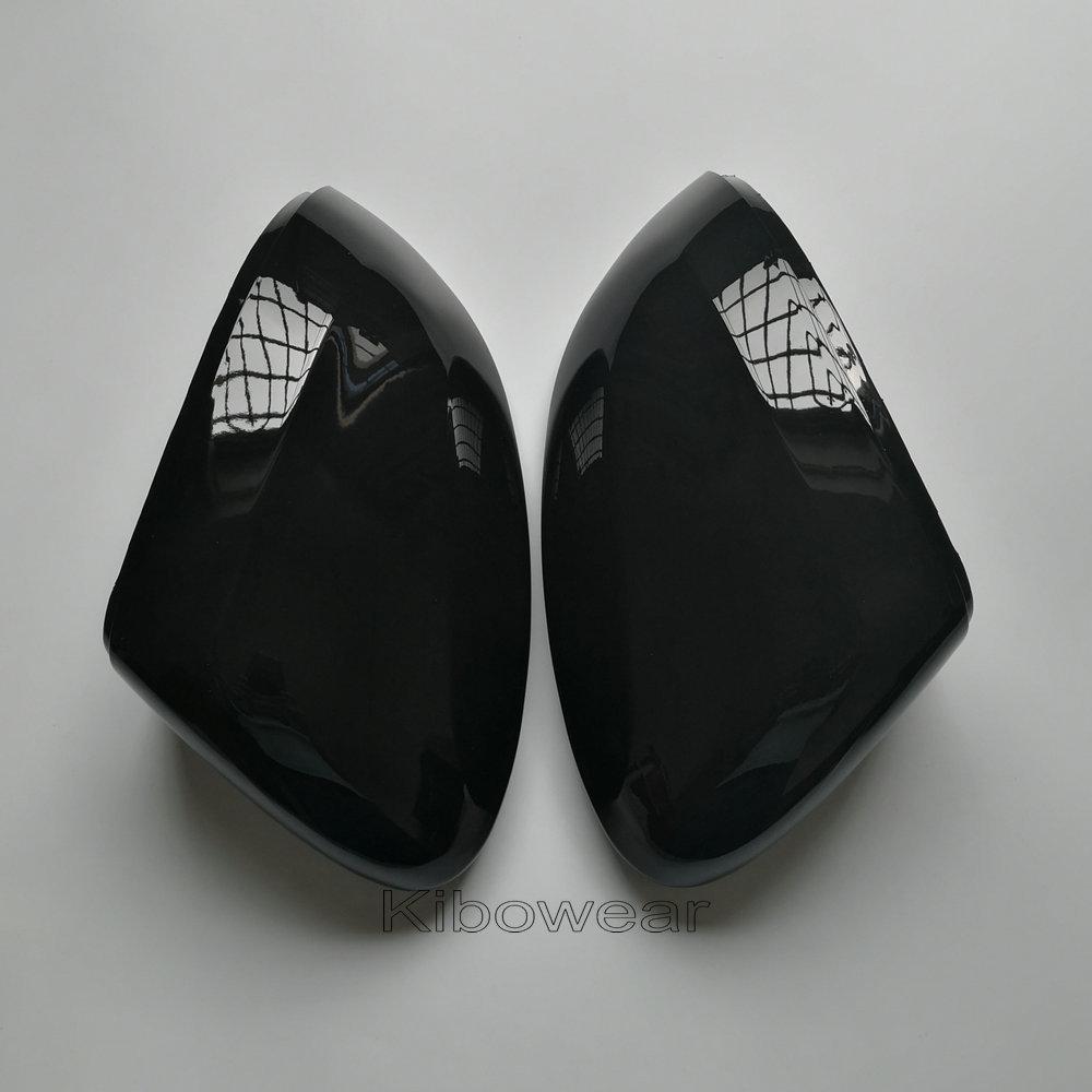 

Gloss Black Rearview Mirror Cover for Volkswagen Passat B8, Magotan, Arteon (2016) Without Hole
