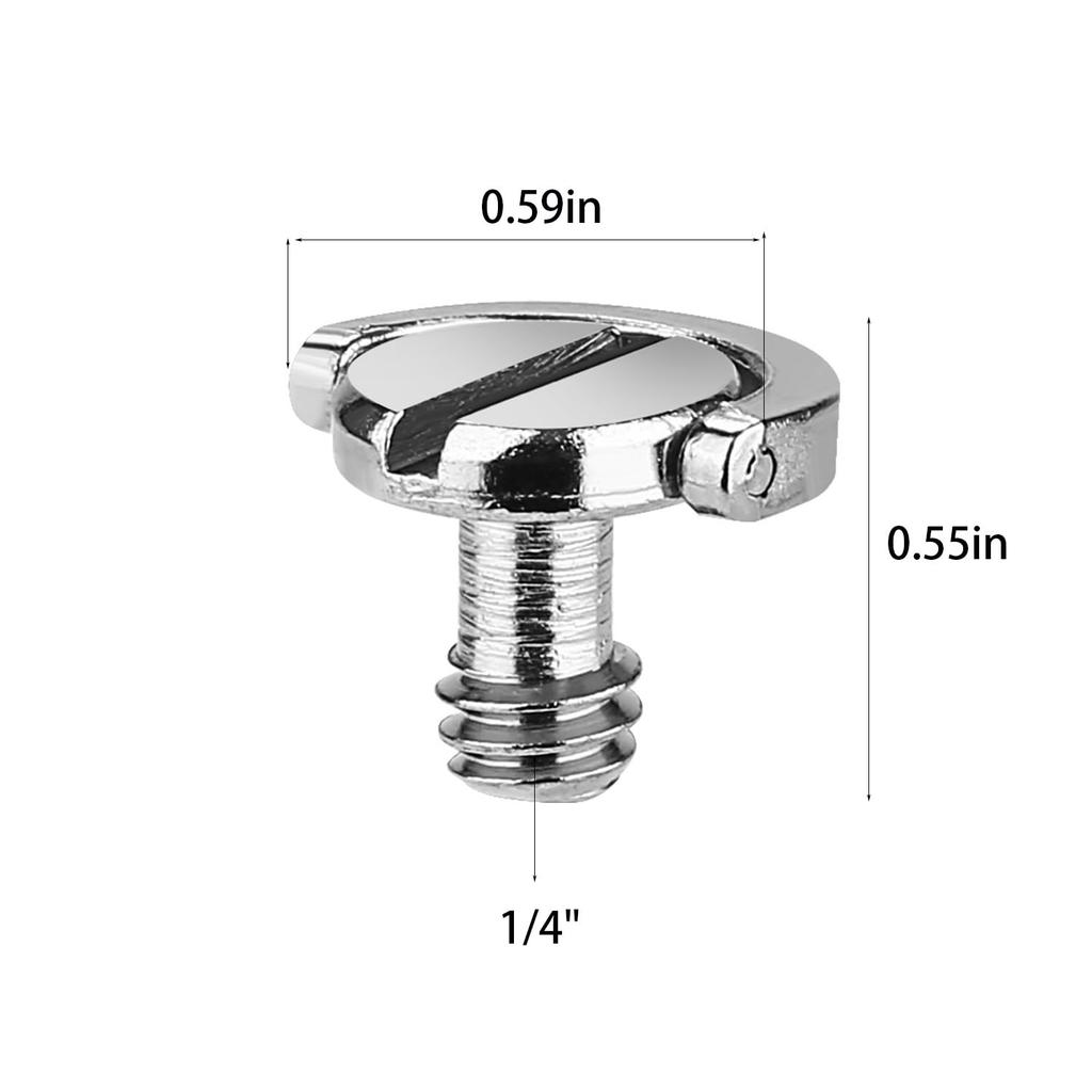 Stainless Steel D Shaft D-Ring 1/4" Screw Mounting Adapter for Insta360 X2 X3 X4 DJI Osmo Action 4 3 2 Camera Accessories