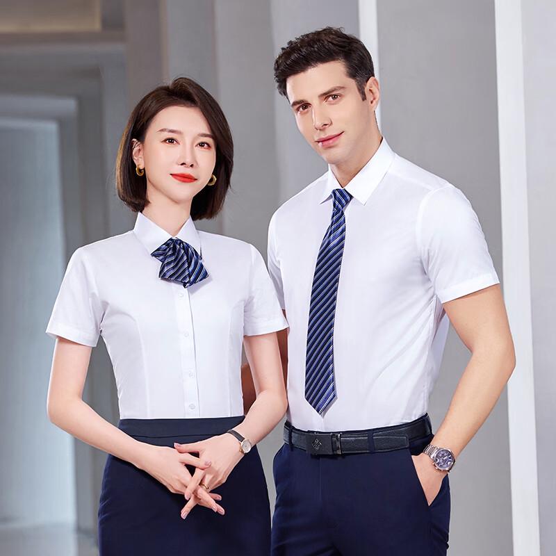 Teluoman Unisex 63% High Cotton Short Sleeve Business Casual Shirt