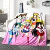 1pc Sailor Moon Adventure Flannel Blanket for Super Soft Cute Comfort Blanket for Travel Bedding Couch Sofa Blanket Y73022