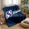 Melbourne Storm Flannel Fleece Blanket Cozy Warm Throw Blanket For Couch Bed Travel All Season Use