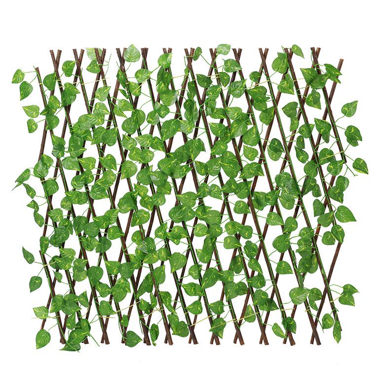 Retractable Wooden Picket Fence for Outdoor Greenery and Balcony Decoration