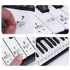 Abnehmbarer Klavieraufkleber, 61/88 Tasten, transparenter Klaviertastatur-Notenaufkleber für elektronische Tastatur