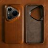 Genuine Leather Waxed Oil Texture Case for Huawei Pura 90 Pro Max Pura 80 Ultra Pura 70 Pro Plus Premium Business Slim Fit Cowhide Cover