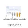 European Titanium Steel Ear Buckles: Women's Six-Piece Earring Set with Simple, Elegant Design