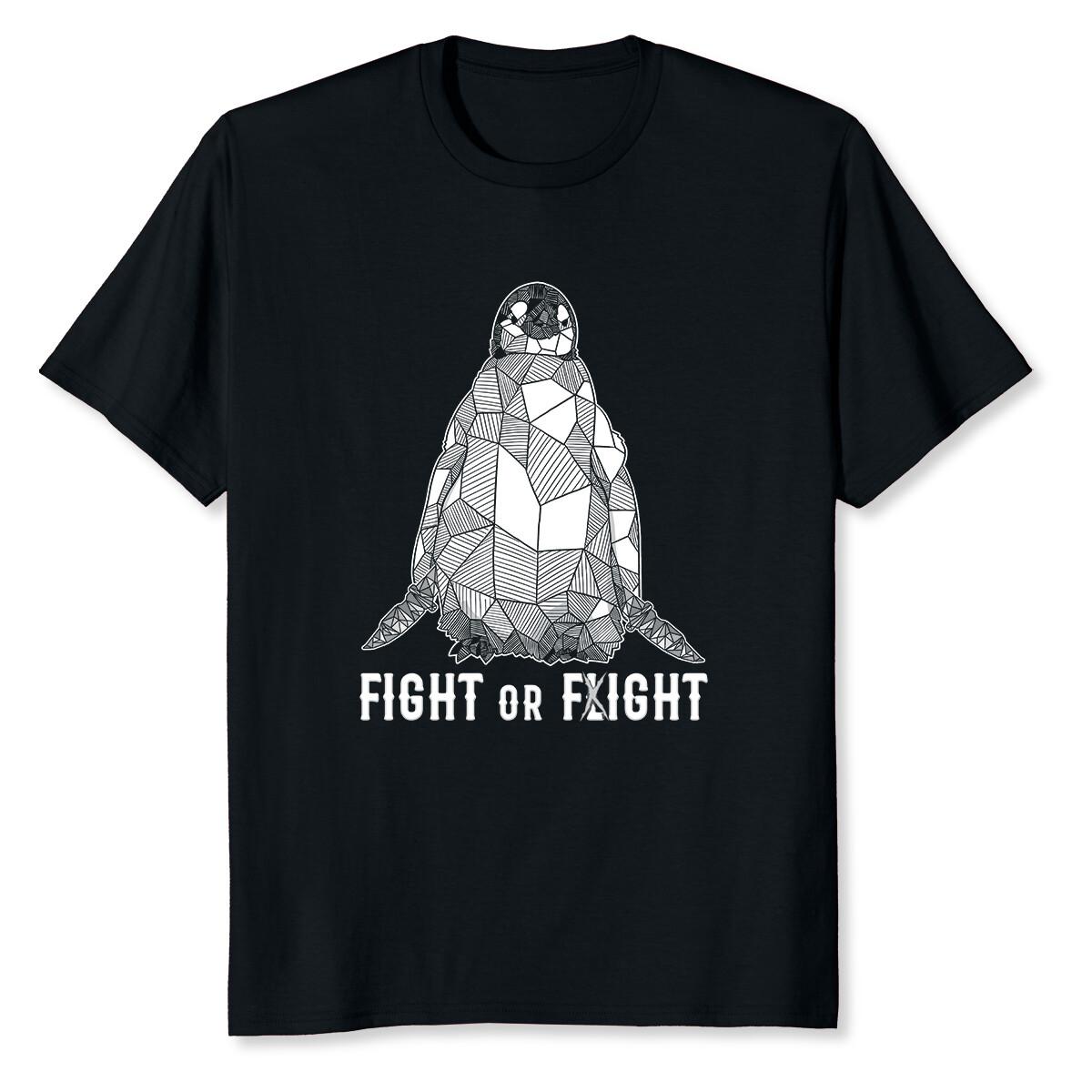 NEW LIMITED Fight Or Flight Funny Penguin Pun Fight Or Flight Meme T-Shirt S